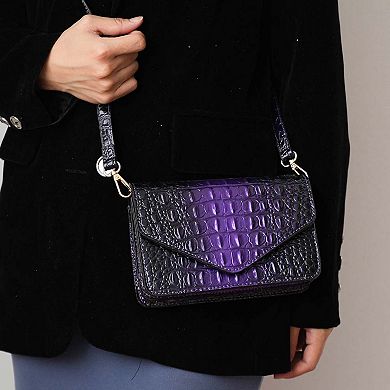 MKF Collection Vanta Croc-Embossed Crossbody Bag by Mia K.