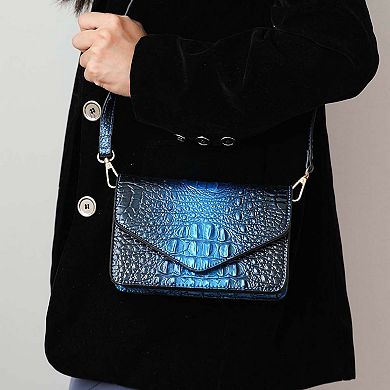 MKF Collection Vanta Croc-Embossed Crossbody Bag by Mia K.