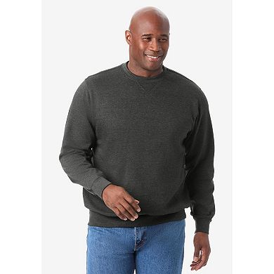 KingSize Men's Big & Tall Ultra-Comfort Fleece Crewneck Sweatshirt