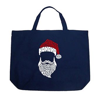 Feliz Navidad Santa Claus - Large Word Art Tote Bag