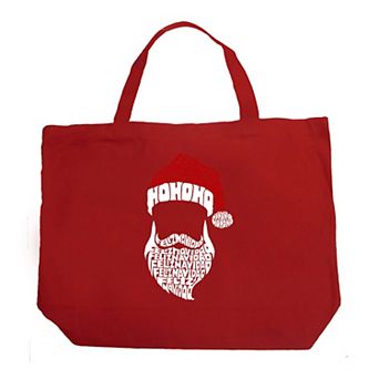 Feliz Navidad Santa Claus - Large Word Art Tote Bag