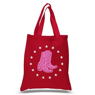 Cowgirl Boots - Small Word Art Tote Bag