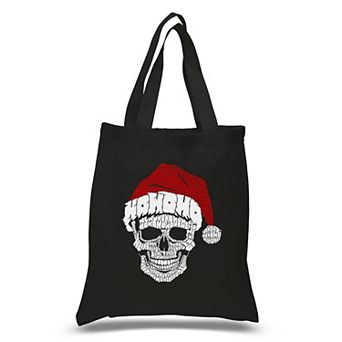 Santa Skull - Small Word Art Tote Bag