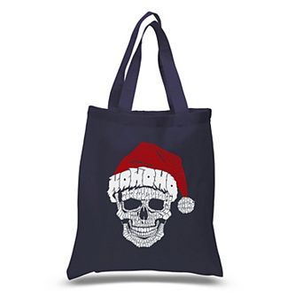 Santa Skull - Small Word Art Tote Bag
