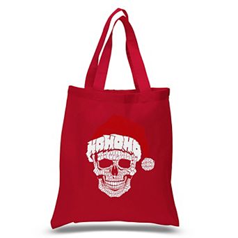 Santa Skull - Small Word Art Tote Bag