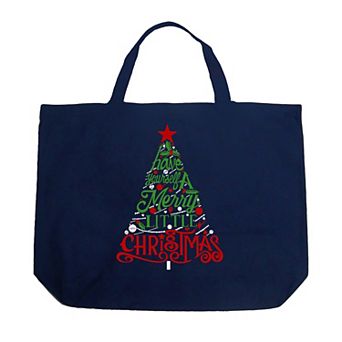 Have Yourself A Merry Little Christmas - Large Word Art Tote Bag
