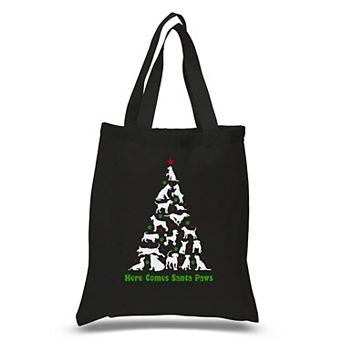 Here Comes Santa Paws - Small Word Art Tote Bag