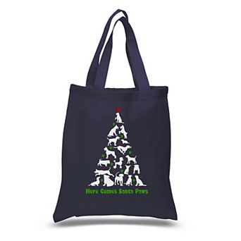 Here Comes Santa Paws - Small Word Art Tote Bag
