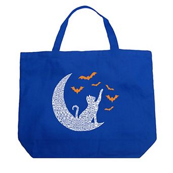 Lunar Bats - Large Word Art Tote Bag