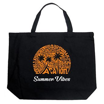 Summer Vibes - Large Word Art Tote Bag