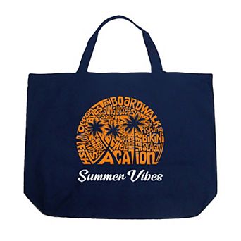 Summer Vibes - Large Word Art Tote Bag