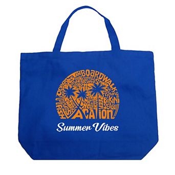 Summer Vibes - Large Word Art Tote Bag