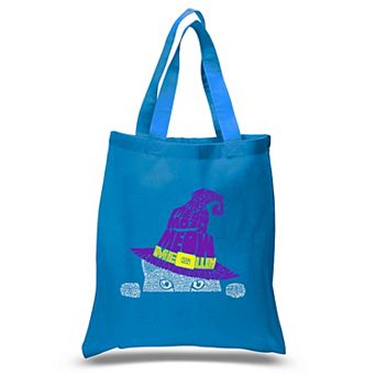 Peeking Witch Cat - Small Word Art Tote Bag
