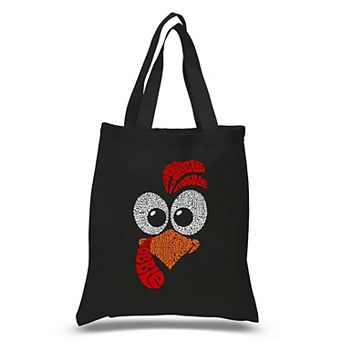Turkey Face - Small Word Art Tote Bag