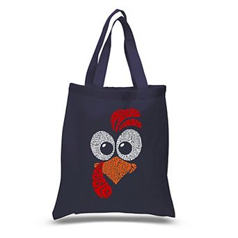 Turkey Face - Small Word Art Tote Bag