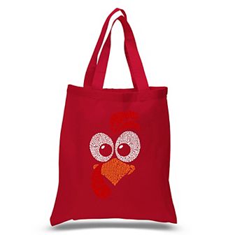 Turkey Face - Small Word Art Tote Bag