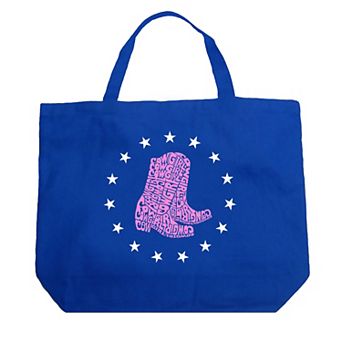 Cowgirl Boots - Large Word Art Tote Bag