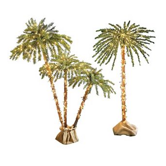 BrylaneHome 6' Pre-Lit Single Palm Tree