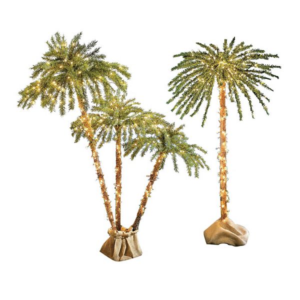 BrylaneHome 6 Ft. Pre-Lit Palm Tree