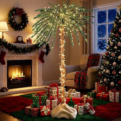 BrylaneHome 6'H Pre-Lit Single Palm Tree