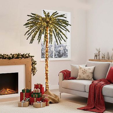 BrylaneHome 6 Ft. Pre-Lit Palm Tree