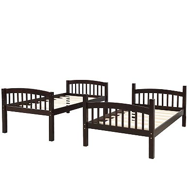 Merax Twin Over Twin Bunk Bed With Ladder