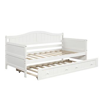 Merax Wooden Twin Size Daybed with Trundle Bed
