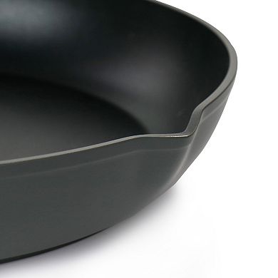 Rigby 9.5 Inch Aluminum Nonstick Frying Pan with Pouring Spouts
