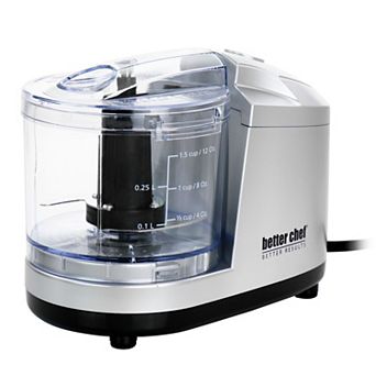 Better Chef 1.5 cup Safety Lock Compact Chopper in Silver