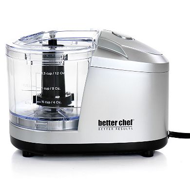 Better Chef 1.5 Cup Safety Lock Compact Chopper in Silver