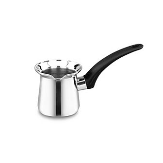 Korkmaz Orbit 8 Ounce Stainless Steel Turkish Coffee Pot in Silver