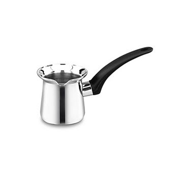 Korkmaz Orbit 8 Ounce Stainless Steel Turkish Coffee Pot in Silver