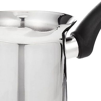 Korkmaz Orbit 8 Ounce Stainless Steel Turkish Coffee Pot in Silver