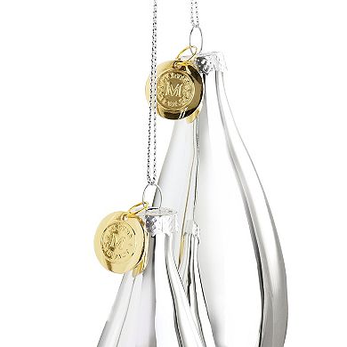 Holiday Double Pointed 3 Piece Ornament Set in Silver