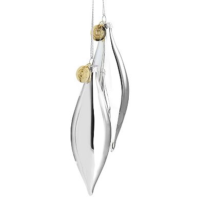 Holiday Double Pointed 3 Piece Ornament Set in Silver