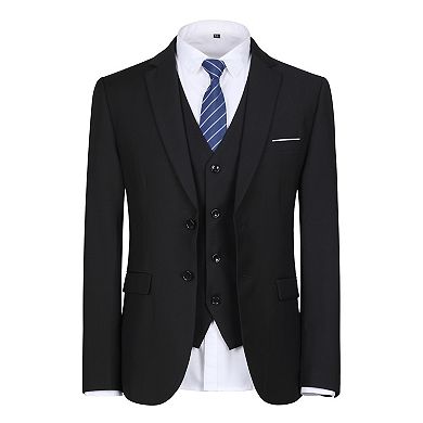 Men's 3 Pc Slim Fit 2 Buttons Jacket Smart Formal Suit