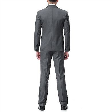 Men's 3 Pc Slim Fit 2 Buttons Jacket Smart Formal Suit