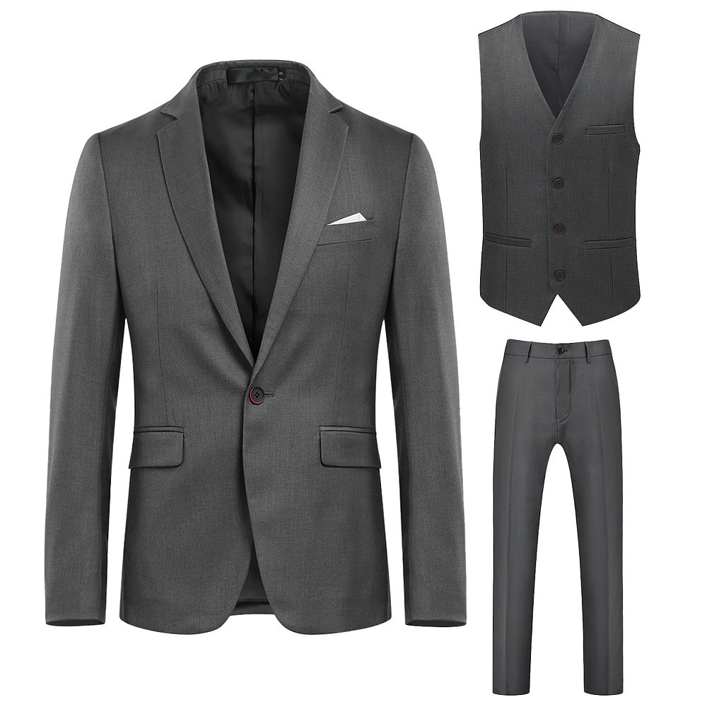 【MODERNIF】Glo Basic Suit Set Men's Modern Fit 3 Pc Stylish Suit Set