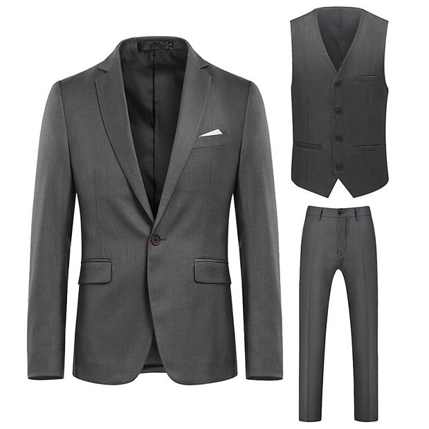 【MODERNIF】Rawdon wool suit set Statement Men's Modern Fit Single Breasted 3-Piece Wool Suit
