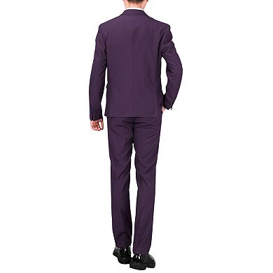 Mens 3 Pc Suit Notched Lapel Slim Fit Jacket Vest Pants Set