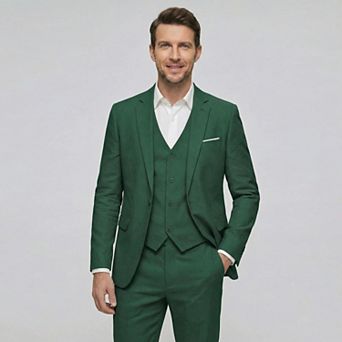 Mens 3 pc Suit Notched Lapel Slim Fit Jacket Vest Pants Set