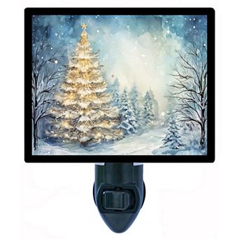 Snow White Tree, Christmas Tree Photo Night Light.