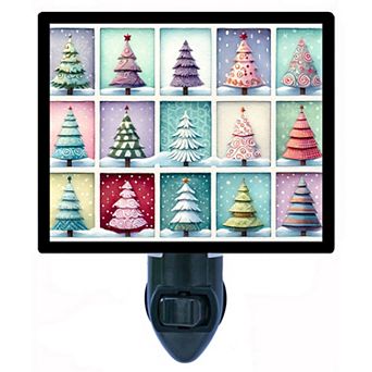 Holiday Trees, Christmas Decorative Photo Night Light.