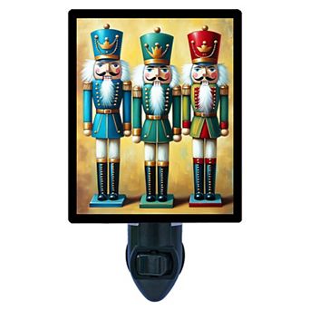 Three Nutcrackers, Christmas Decorative Photo Night Light.