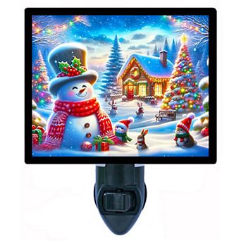Cute Christmas, Snowman Decorative Photo Night Light.