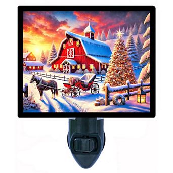 Yuletide Tranquility, Country Christmas Photo Night Light.