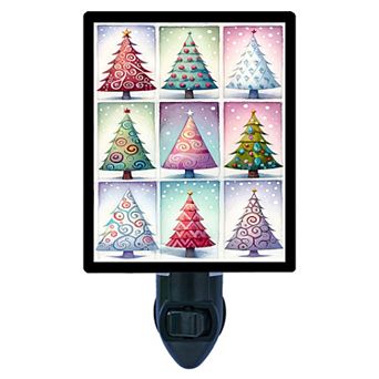 Merry Firs, Christmas Tree Decorative Photo Night Light.