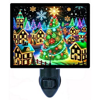 Christmas Village, Neon Decorative Photo Night Light.