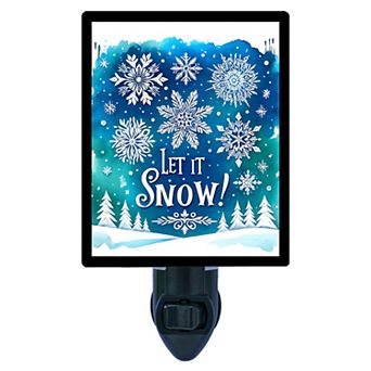 Snowflake Wonderland, Winter Decorative Photo Night Light.
