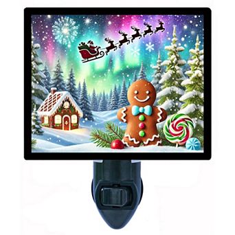 Gingerbread Magic, Christmas Decorative Photo Night Light.